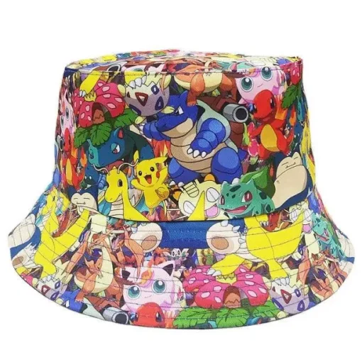 Pkm.store Sommer-Sommerlicher Fischer Hut Und Sonnenschutz Mit Pokemon Motiven Fur Kinder