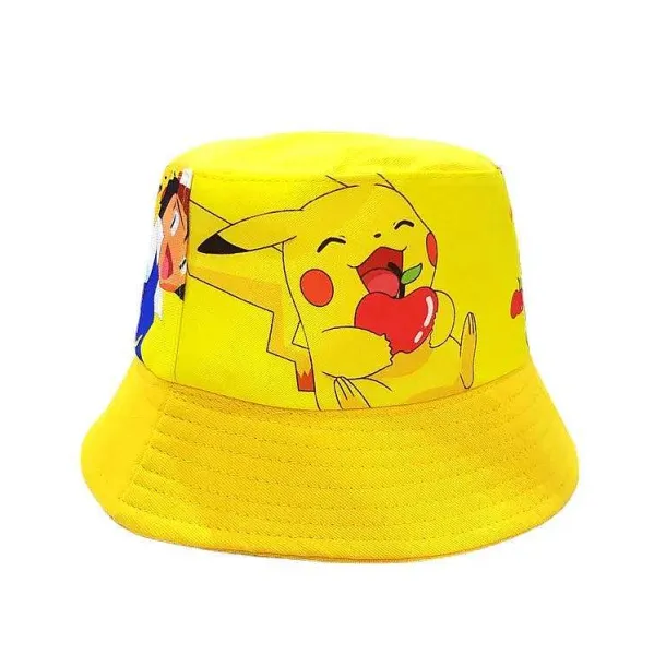 Pkm.store Pokemon Mützen & Caps-Sommerlicher Fischer Hut Und Sonnenschutz Mit Pokemon Motiven Fur Kinder