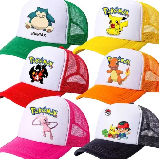 Pkm.store Sommer-Tolle Pokemon Pikachu Sommer Baseball Caps Mützen Fur Kinder