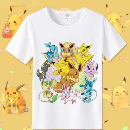 Pkm.store Sommer-T-Shirt Pokemon In Vielen Unterschiedlichen Motiven Und Grosen Erhaltlich