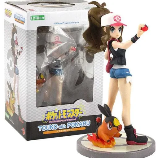 Pkm.store Pokemon Figuren-Tsutarja Touko Mit Floink Pokabu Figur - Ca. 18Cm