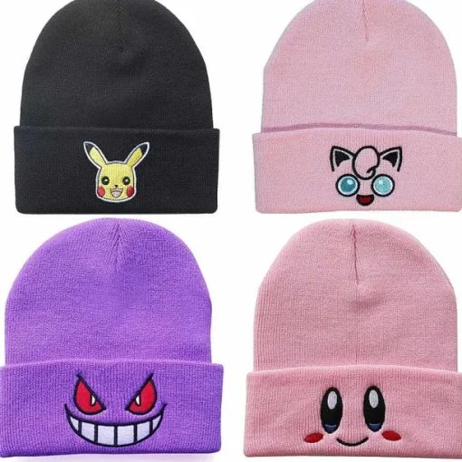 Pkm.store Herbst & Winter-Unisex Pokemon Wollmutze In Vielen Motiven