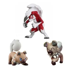 Pkm.store Pokemon Figuren-Wuffels Rockruff Lycanroc Evolution Figuren Pokemon (3 Motive Zur Wahl)