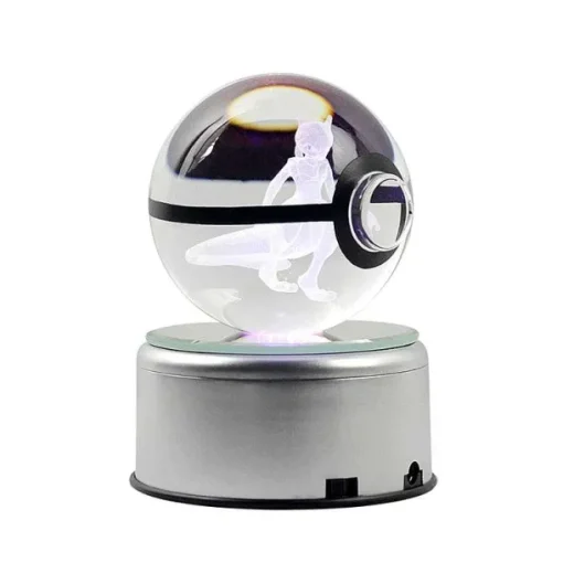 Pkm.store Sonstiges Merchandise-Wundervoller Pokemon Crystal Pokeball - Led Beleuchtung - Viele Motive