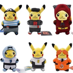 Pkm.store Pokemon Kuscheltiere-6X Pokemon Pikachu Cosplay Plusch (Ca. 20Cm) Team Rocket